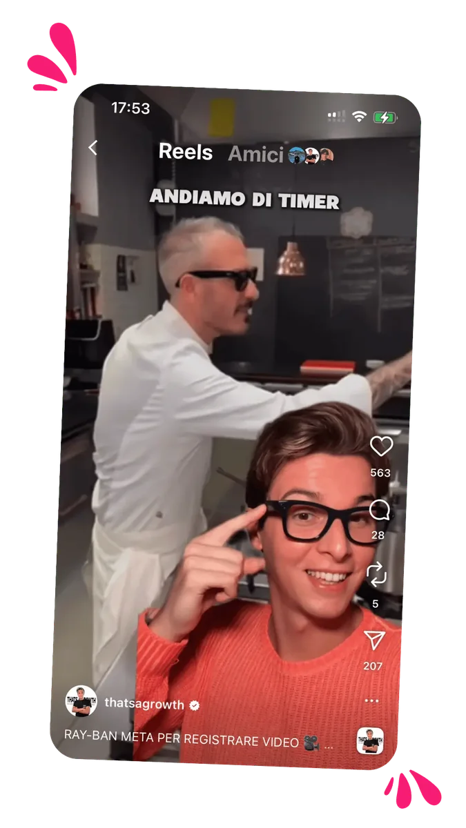 Video in prima persona realizzato con i Ray-Ban Meta